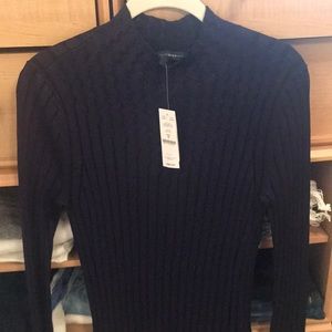 WHBM Navy embroidered sweater